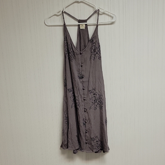 O'Neill Lightweight Floral Summer Dress Xsmall. New With Tags Grey Black Womens - Picture 1 of 6
